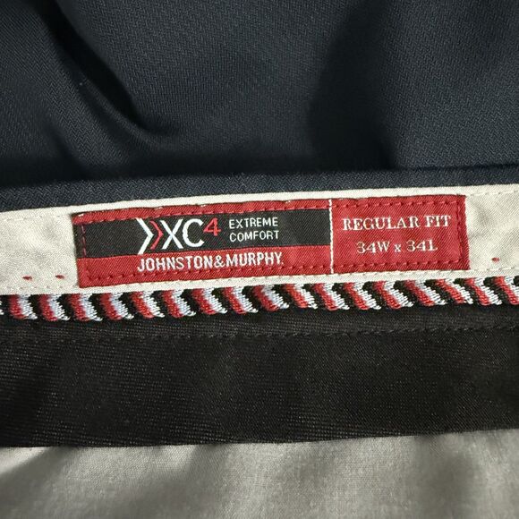Johnston & Murphy XC4 Men's W34 x L32 Black Regular Fit Extreme Comfort Pants - Picture 3 of 5